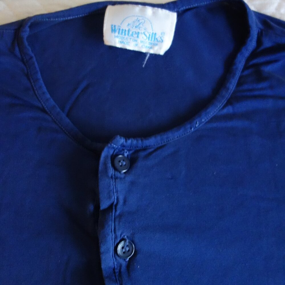 Vtg WINTER SILKS 100% Silk Navy Baselayer Navy Top – Middleton, WI - Small?